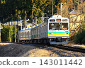 秩父鐵道7500系列車正在進行最後的衝刺。 143011442