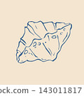 Hand Drawn Crumpled Paper Sheet Doodle Illustration 143011817