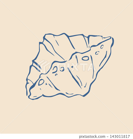 Hand Drawn Crumpled Paper Sheet Doodle Illustration 143011817