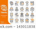 travel and tourism outline icon set,20 vector icons 143011838