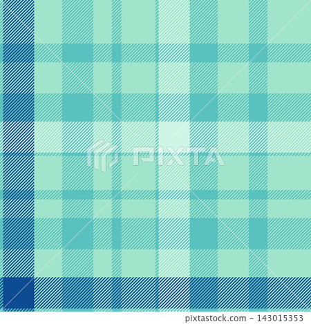 Simplicity background textile pattern, seasonal seamless vector tartan. Season fabric texture plaid check in light and teal colors. Simplicity background textile pattern, seasonal seamless vector tartan. Season fabric texture plaid check in light and teal colors. 143015353