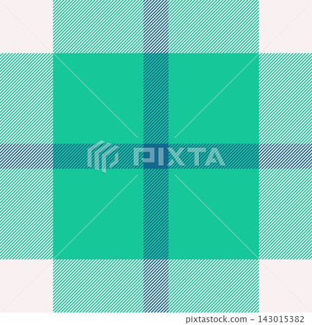 Overlay fabric tartan plaid, give pattern background textile. Square check texture vector seamless in teal and white colors. Overlay fabric tartan plaid, give pattern background textile. Square check texture vector seamless in teal and white colors. 143015382