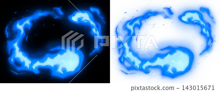 An illustration of a fireball. A swirling blue flame effect. A ghost. An illustration of a fireball. A swirling blue flame effect. A ghost. 143015671