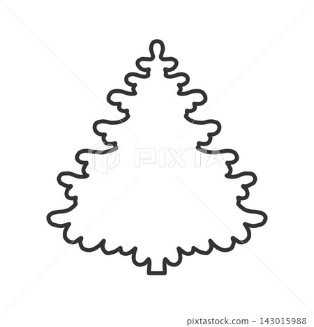 This minimalist Christmas tree outline vector icon features a clean line art style. Ideal for festive holiday branding, winter graphic design, coloring pages, and elegant greeting cards. This minimalist Christmas tree outline vector icon features a clean line art style. Ideal for festive holiday branding, winter graphic design, coloring pages, and elegant greeting cards. 143015988