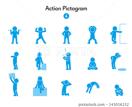 Stick figure pictogram, movement 4 Stick figure pictogram, movement 4 143016152