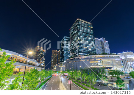 Night view of buildings in Umeda, Osaka Night view of buildings in Umeda, Osaka 143017315