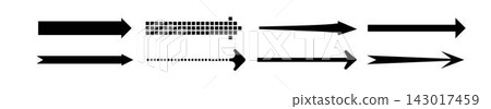 Arrow right black set icon in flat. Sign on white backdrop. Vector Arrow right black set icon in flat. Sign on white backdrop. Vector 143017459