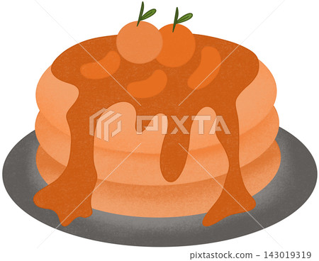 orange pancakes illustration orange pancakes illustration 143019319