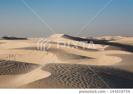 White dunes near Al Khaluf, Oman desert White dunes near Al Khaluf, Oman desert 143019739