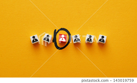 Candidate block selected from a row for talent acquisition and recruitment. Candidate block selected from a row for talent acquisition and recruitment. 143019759