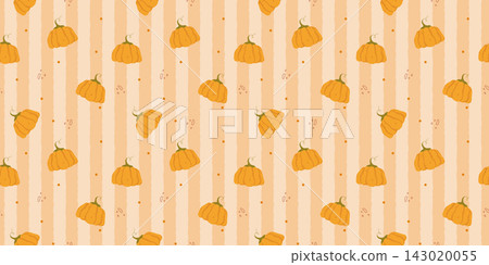 Autumn Pumpkin Seamless Pattern Autumn Pumpkin Seamless Pattern 143020055