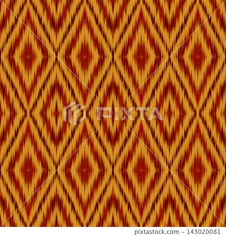 Hand-drawn Seamless Brown Orange Diamond Ikat Motif Background for Fabric Printing Home Decor Hand-drawn Seamless Brown Orange Diamond Ikat Motif Background for Fabric Printing Home Decor 143020081