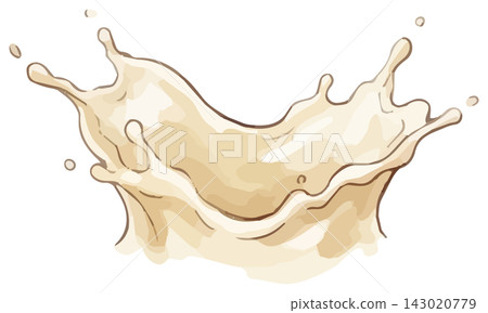 一幅令人垂涎欲滴的牛奶插圖 一幅令人垂涎欲滴的牛奶插圖 143020779
