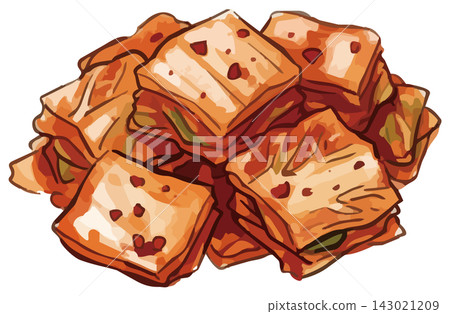 A mouthwatering illustration of kimchi A mouthwatering illustration of kimchi 143021209