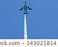 Blue Impulse flying in the blue sky 143021814