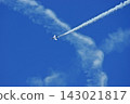 Blue Impulse flying in the blue sky 143021817