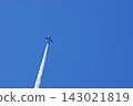 Blue Impulse flying in the blue sky 143021819
