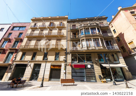 Historic city street in Manresa, Catalonia, Spain Historic city street in Manresa, Catalonia, Spain 143022158