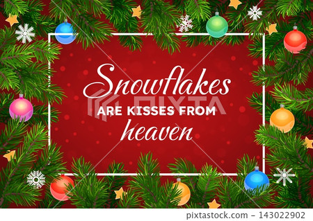 Christmas holiday quote greeting card with pine Christmas holiday quote greeting card with pine 143022902
