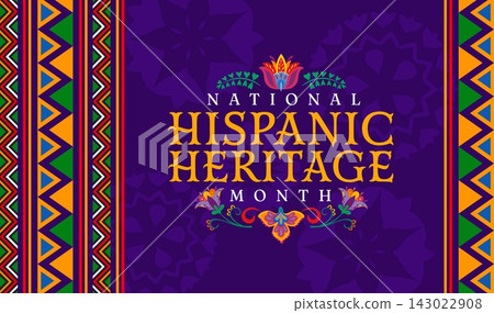 National Hispanic Heritage Month ethnic banner National Hispanic Heritage Month ethnic banner 143022908