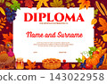 Thanksgiving season kid diploma certificate 143022958