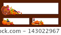 Happy Thanksgiving autumn holiday banners set 143022967
