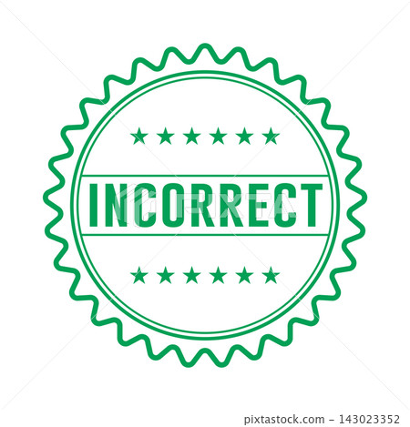 Incorrect Rubber Stamp Illustration design templates simple and modern 143023352
