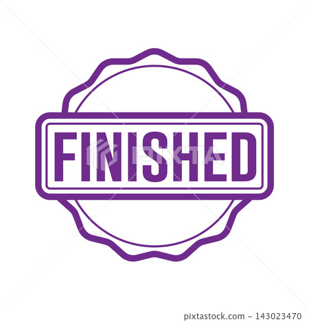Finished Rubber Stamp Graphic design templates simple and modern Finished Rubber Stamp Graphic design templates simple and modern 143023470