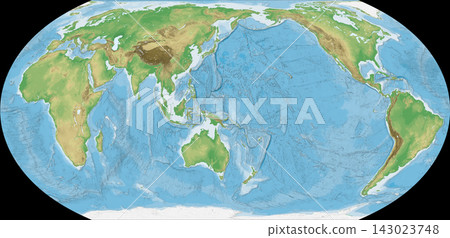 World map: Equal Earth projection World map: Equal Earth projection 143023748