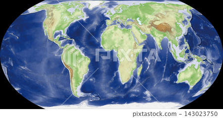 世界地圖:等距地球投影 世界地圖:等距地球投影 143023750