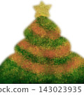 A soft Christmas tree with a watercolor texture 143023935