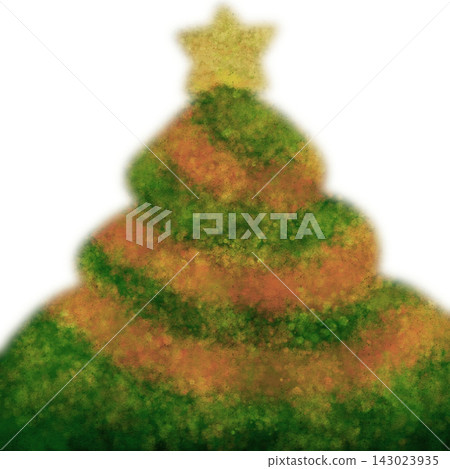 A soft Christmas tree with a watercolor texture A soft Christmas tree with a watercolor texture 143023935