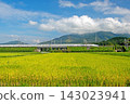 The Tokaido Shinkansen N700A runs through the rural area at the foot of Mount Ibuki. 143023941