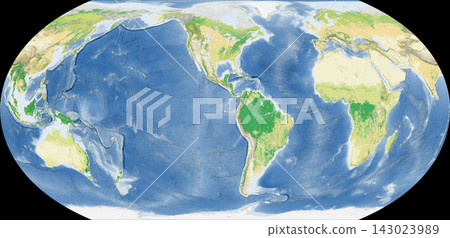 世界植物地圖：等距地球投影 143023989