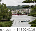 從松島看到的松本市、福浦大橋和一艘小船。 143024119