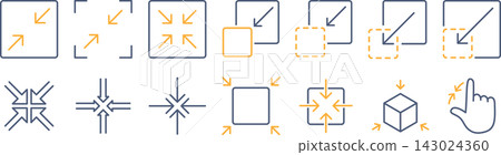 A set of shrinking mark material in various variations. A set of shrinking mark material in various variations. 143024360