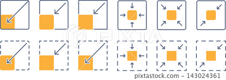 Set of square, scaled-down icon materials Set of square, scaled-down icon materials 143024361