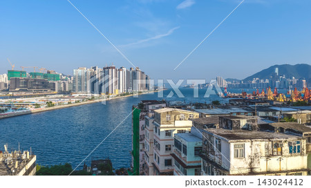 Sept 19 2026 Hong Kong Coastal harbor view along Ma Tau Kok waterfront 143024412