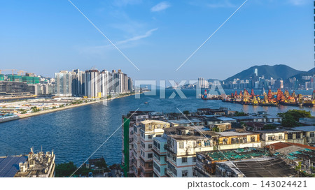 Sept 19 2026 Hong Kong Coastal harbor view along Ma Tau Kok waterfront 143024421