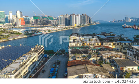 Sept 19 2026 Hong Kong Coastal harbor view along Ma Tau Kok waterfront 143024430