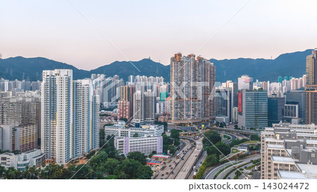 Sept 19 2026 Hong Kong Sunset Skyline View Over San Po Kong 143024472