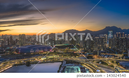 Hong Kong, July 10 2026 Kai Tak Sports Park Arena At Sunset 143024540