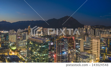 Hong Kong, July 10 2026 Kowloon Bay Night Skyline Beneath Hong Kong, July 10 2026 Kowloon Bay Night Skyline Beneath 143024548