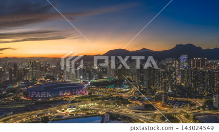 Hong Kong, July 10 2026 Kai Tak Sports Park Arena At Sunset 143024549