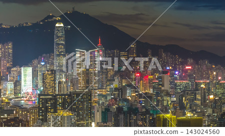 Hong Kong, July 10 2026 Victoria Harbour Skyline At Night Hong Kong, July 10 2026 Victoria Harbour Skyline At Night 143024560