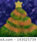A soft Christmas tree with a watercolor texture 143025739