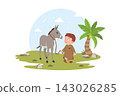 The Bond Between a Boy and His Donkey 143026285