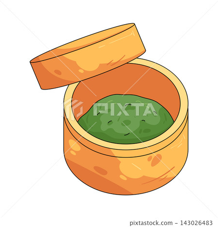 Illustration of tea canister Illustration of tea canister 143026483