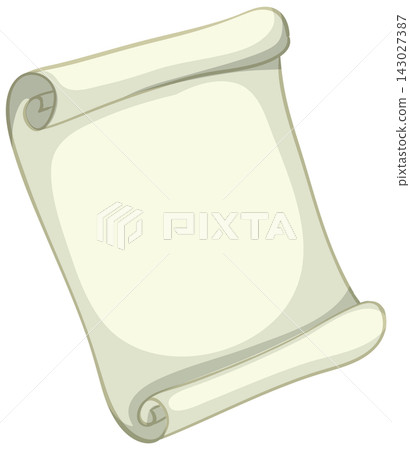 Blank Ancient Paper Scroll Vector Illustration on White Background Blank Ancient Paper Scroll Vector Illustration on White Background 143027387
