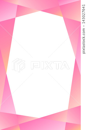 Beautiful pink gradient polygon frame (vertical) 143027641